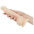 Naked Addiction Thrusting 9 - vibrirajući dildo 23 cm - prirodna boja