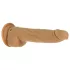 Naked Addiction - Vibrator s funkcijom thrustinga - tamna boja - 23 cm
