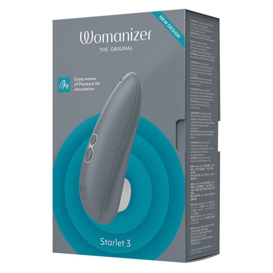 Womanizer Starlet 3 - stimulator klitorisa na baterije, zračni valovi (sivo)