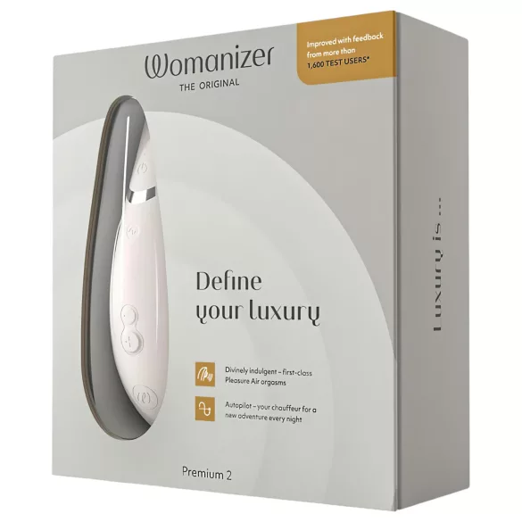 Womanizer Premium 2 - stimulator klitorisa na zračne valove - bijela