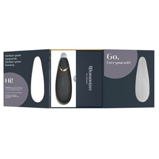 Womanizer Premium 2 - stimulator klitorisa na baterije, zračni val (crni)