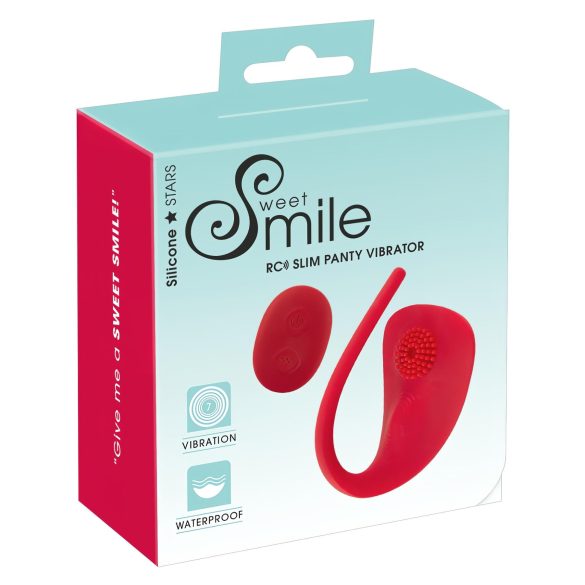 SMILE Slim Panty - bežični klitoralni vibrator s punjivom baterijom (crveni)