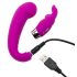 Happyrabbit Mini G - punjivi G-točka vibrator s dodacima za klitoris (ljubičasti)