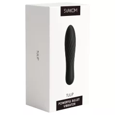   Svakom Tulip - akumulatorski, mini štapićasti vibrator (crni)