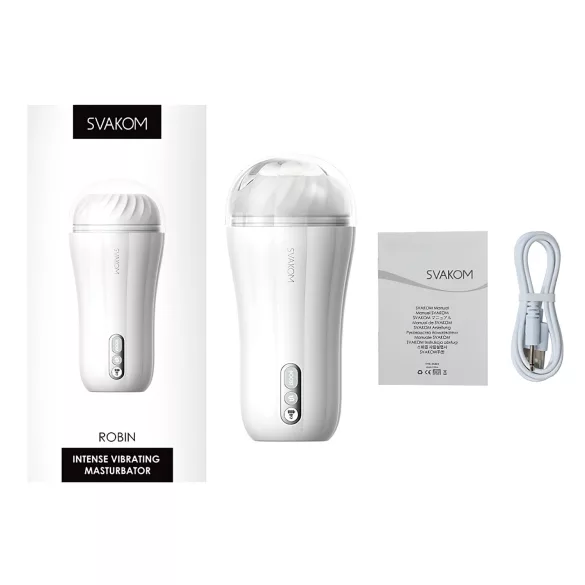 Svakom Robin - muški masturbator na baterije - bijeli