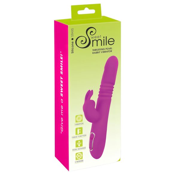 SMILE Rabbit - akumulatorski vibrirajući i rotirajući stimulator (ružičasti)