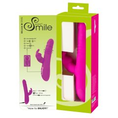   SMILE Rabbit - vibrator na baterije s klitorisnom rukom (roza)