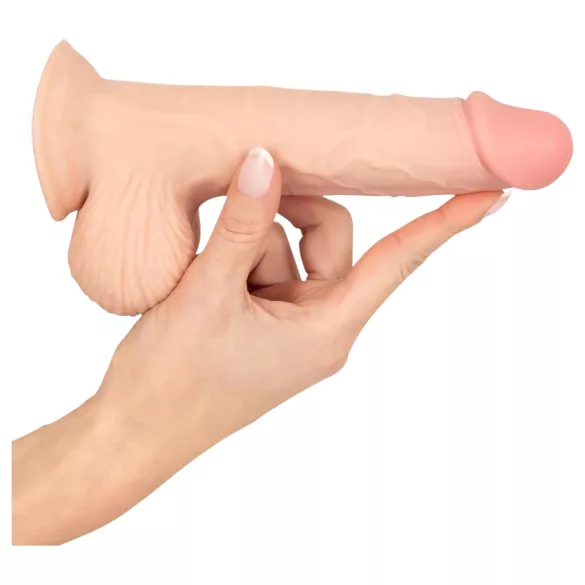 Nature Skin - dildo s kožom - 19 cm (prirodna boja)