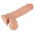 Prirodna Koža - dildo, 20 cm (prirodan)
