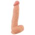 Prirodna koža - dildo s kožom - 25 cm (naturalan)