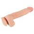 Prirodna koža - dildo s kožom - 25 cm (naturalan)