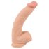 Prirodna koža - dildo s kožom - 25 cm (naturalan)