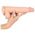 Prirodna koža - dildo s kožom - 25 cm (naturalan)