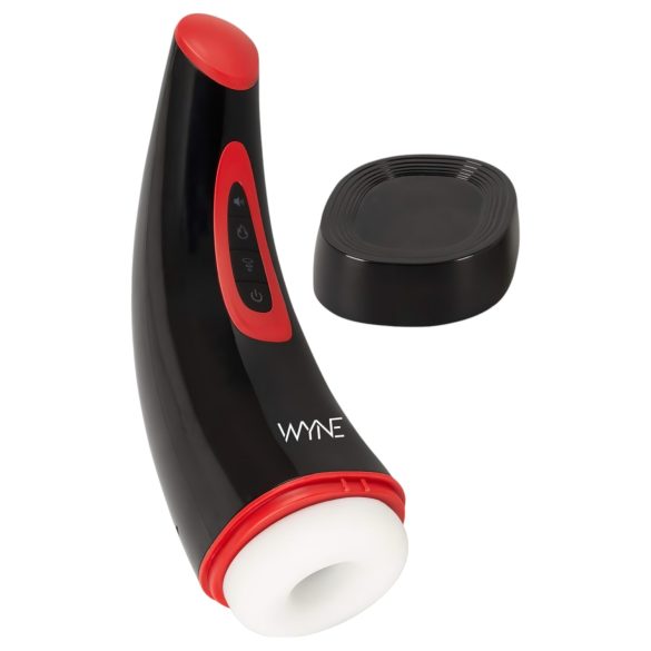 WYNE 03 - akumulatorski vibrirajući usisni masturbator (crni)