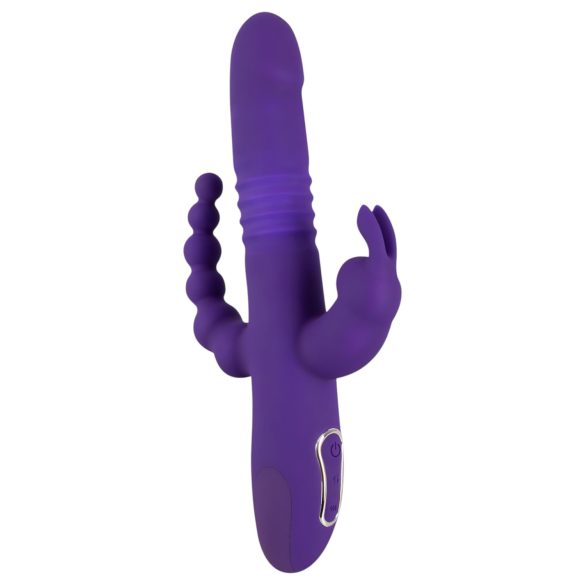 SMILE Triple - trostruki vibrator s akumulatorom i rotacijom (ljubičasti)