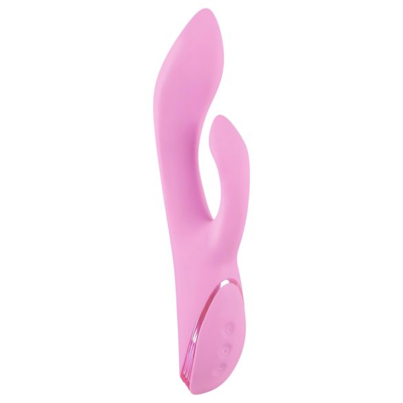 SMILE Nodding - punjivi vibrator s klitoralnim nastavkom (rozi)