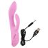SMILE Nodding - punjivi vibrator s klitoralnim nastavkom (rozi)