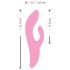 SMILE Nodding - punjivi vibrator s klitoralnim nastavkom (rozi)