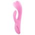 SMILE Nodding - punjivi vibrator s klitoralnim nastavkom (rozi)