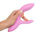 SMILE Nodding - punjivi vibrator s klitoralnim nastavkom (rozi)