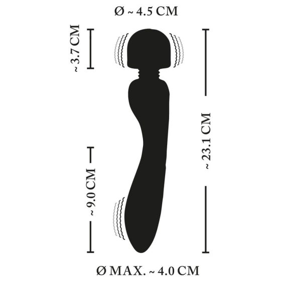 XOUXOU - električni vibrator za masažu na baterije (crni)