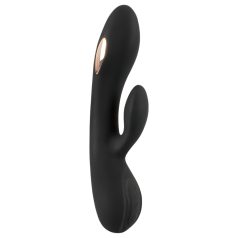 XOUXOU - punjivi elektro vibrator s klitorisom (crni)