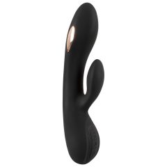   XOUXOU - električni vibrator s klitorisnom polugom na baterije (crni)