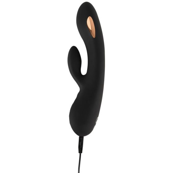 XOUXOU - električni vibrator s klitorisnom polugom na baterije (crni)