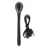 Vibracijski penis plug - crni, punjivi (1,1 cm)