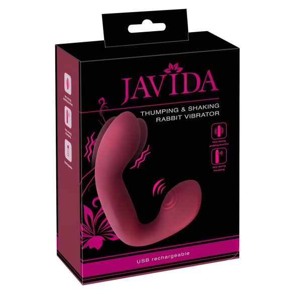 Javida Thumping - vibro za G-točku i klitoris (crvena)