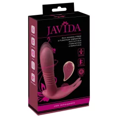   Javida RC - vibrátor za klitoris s daljinskim upravljanjem - 3 funkcije - crveni