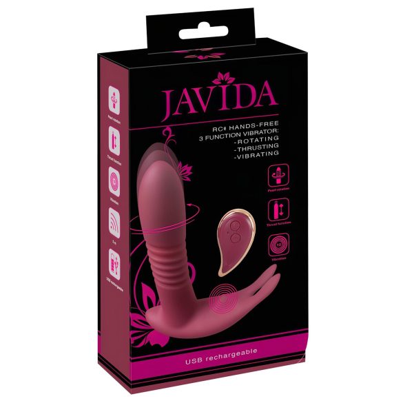 Javida RC - radio, 3-funkcijski klitoralni vibrator (crveni)