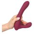 Javida - rotirajući vibrator s radio i klitoris ručkom (crveni)