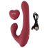 Javida - rotirajući vibrator s radio i klitoris ručkom (crveni)