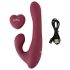 Javida - rotirajući vibrator s radio i klitoris ručkom (crveni)