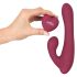 Javida - rotirajući vibrator s radio i klitoris ručkom (crveni)