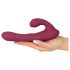 Javida - rotirajući vibrator s radio i klitoris ručkom (crveni)