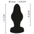 ANOS - rebrasti mekani analni čep - 5 cm (crni)