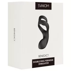   Svakom Benedict - vibratorni penis prsten za stimulaciju međice - silikon crni