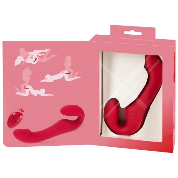 You2Toys Strapless - bežični strap-on vibrator - silikon - crveni