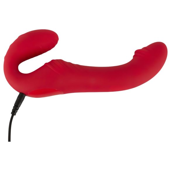 You2Toys Strapless - bežični strap-on vibrator - silikon - crveni