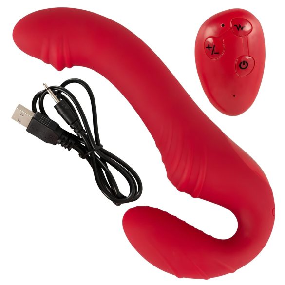 You2Toys Strapless - bežični strap-on vibrator - silikon - crveni
