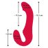 You2Toys Strapless - bežični strap-on vibrator - silikon - crveni