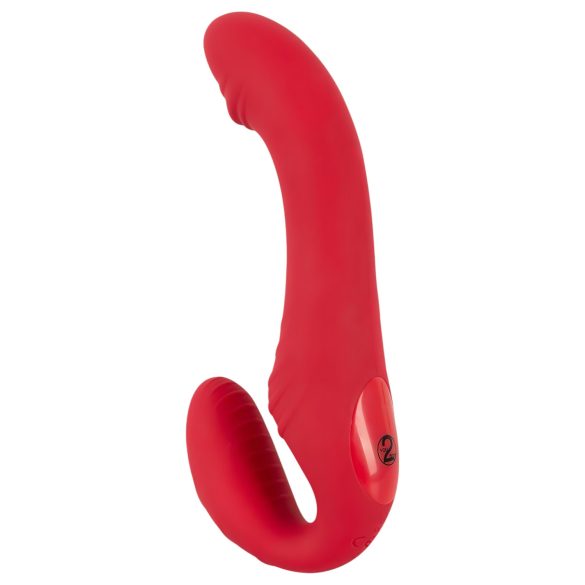 You2Toys Strapless - bežični strap-on vibrator - silikon - crveni