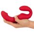 You2Toys Strapless - bežični strap-on vibrator - silikon - crveni