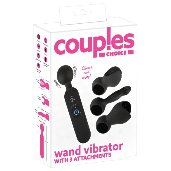 Couples Choice - baterijski grijaći masažer vibrator (crni)