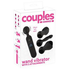   Couples Choice - punjivi vibrator za masažu s grijanjem (crni)