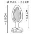 ANOS Metal - čelični analni plug u obliku kaveza (srebrni, 2,8 cm)
