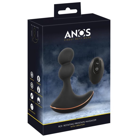 ANOS - Dvostruki motor rotirajući analni vibrator (crni)