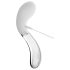 Liaison Curve - punjivi LED vibrator (prozirno-bijeli)